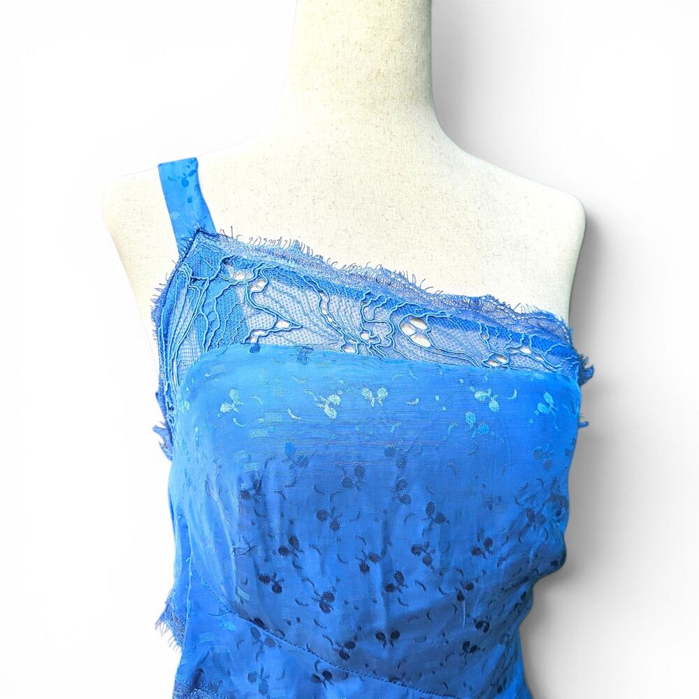 NWT Anthropologie Dress Asymmetrical Lace Detail - Size 00 - Picture 3 of 10